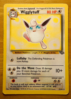 Wigglytuff 80HP 32/64 Rare 1999 Wizards Rare Pokemon Card LP vintage - Image 1