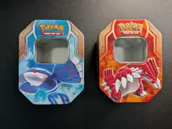 Pokemon XY Primal Clash EMPTY Tins X2! NO CARDS! Kyogre And Groudon! - Image 1