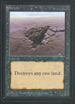 Sinkhole Beta MTG Card Magic: the Gathering 1993 - Image 1