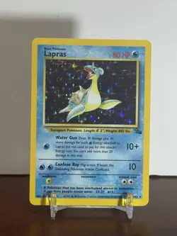 Pokemon Lapras 10/62 Fossil Rare Holo Near Mint Condition PACK FRESH! Wotc Card - Image 1