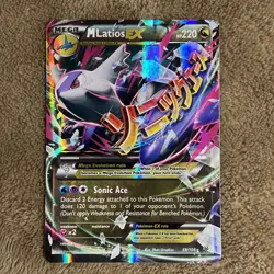 M Mega Latios EX 59/108 Roaring Skies Ultra Rare Holo Pokemon Card - Image 1