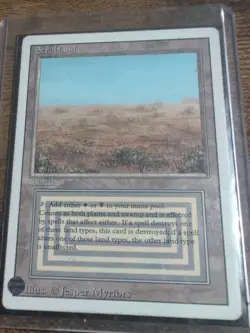 Mtg Scrubland (Revised) & Demonic Tutor (Revised) Rare & NM OOP Combo Pack - Image 1