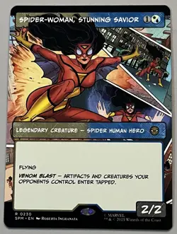 MTG Marvel’s Spider-Man Spider-Woman Legendary Creature RARE REGULAR #0230 - Image 1