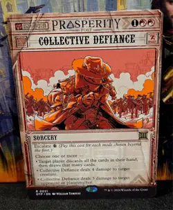 magic the gathering - Collective Defiance - Sorcery - Rare - Escalate - Red - Image 1