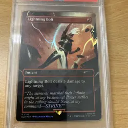 2024 Magic The Gathering Secret Lair Drop Lightning Bolt Rare Foil #1743 PSA 9 - Image 2