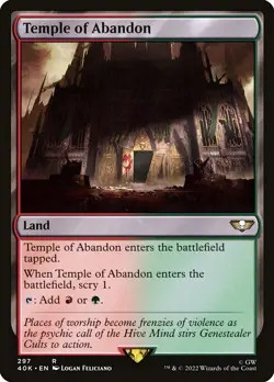 TEMPLE OF ABANDON mtg NM-M Warhammer 40,000 Commander Rare - Image 1