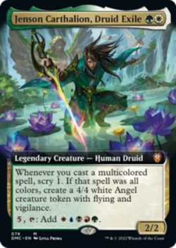 Jenson Carthalion, Druid Exile Extended Art Dominaria United Commander MTG Rare - Image 1