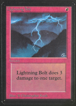 Lightning Bolt Beta MTG Card Magic: the Gathering 1993 - Image 1