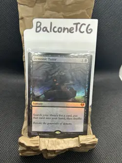 Magic the Gathering Demonic Tutor (0150) (Borderless) (Foil) Commander Masters - Image 1