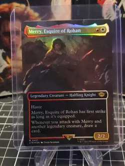 FOIL MTG Merry, Esquire of Rohan (Borderless) LOTR - NM - Image 1