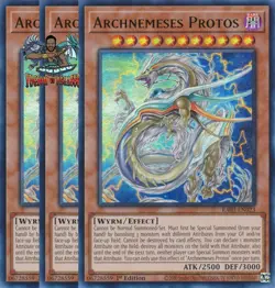 Yugioh! 3x Archnemeses Protos RA03-EN023 Ultra Rare 1st Ed NM - Image 1