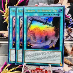 3x Yugioh Playset Obsidim, the Ashened City MP25-EN176 Ultra Rare 1st Near Mint - Image 1