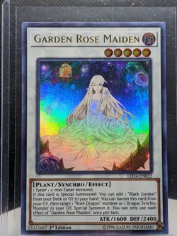 Yu-Gi-Oh! TCG Garden Rose Maiden LED4-EN023 Holo Ultra Rare 1st Edition - Image 1