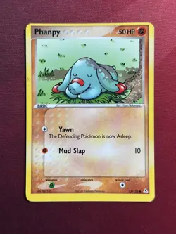PHANPY 75/110 EX Holon Phantoms MISCUT ERROR/MISPRINT Pokemon TCG card NM - Image 1
