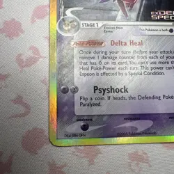 Pokemon Card - Espeon Delta Species 4/113 Reverse Holo Rare Stamped - Image 5
