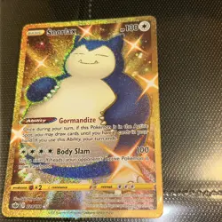 Pokemon TCG Snorlax Sword & Shield Chilling Reign Holo Card 224/198 Secret Rare - Image 3