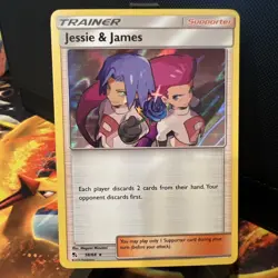 Pokemon TCG Jessie James Trainer Supporter Holo Rare Card 58/68 Hidden Fates - Image 1