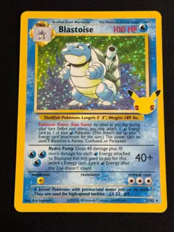 Blastoise 2/102 2021 Celebrations Classic Collection Holo Pokemon Card - Image 1