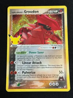 Team Magma's Groudon 9/95 Celebrations Classic Collection Holo Pokemon Card - Image 1