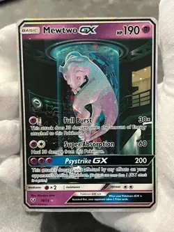 Pokemon Card Mewtwo GX 78/73 Shining Legends Holo Secret Rare Full Art DMG - Image 3