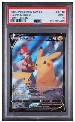 Pikachu V TG16/TG30 Swsh11: Lost Origin Trainer Gallery Holo Card PSA 9 Mint - Image 3