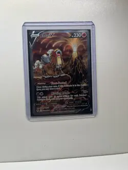 Pokemon Entei v Holo Ultra Rare TCG Card Crown Zenith Galarian Gallery GG36/GG70 - Image 1