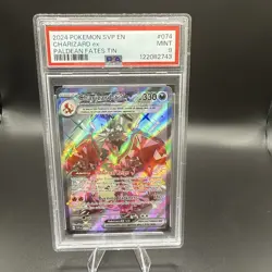 Pokemon TCG Charizard EX Promo Card #74 Paldean Fates PSA 9 - Image 1