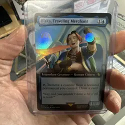 O’aka, Traveling Merchant Foil Extend Art R0144 Final Fantasy MTG FIC Commander - Image 1