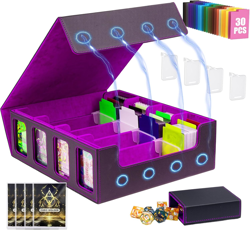 3200+ MTG Commander Deck Box, TCG Deck Box Storage Organizer with Window Dice Tr - Image 1