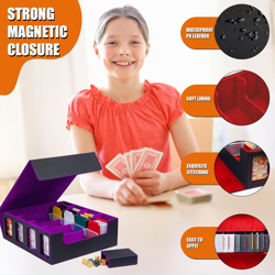 3200+ MTG Commander Deck Box, TCG Deck Box Storage Organizer with Window Dice Tr - Image 4