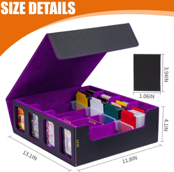 3200+ MTG Commander Deck Box, TCG Deck Box Storage Organizer with Window Dice Tr - Image 5