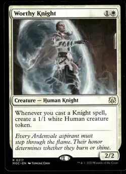 1x Worthy Knight - Commander: March of the Machine - NM - MTG - Image 1