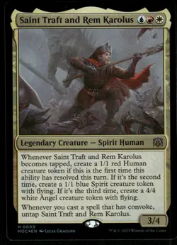 1x Foil Saint Traft and Rem Karolus - Commander: March of the Machine - NM - MTG - Image 1