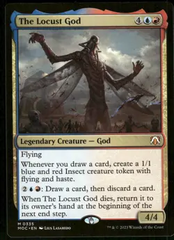 1x The Locust God - Commander: March of the Machine - NM - MTG - Image 1