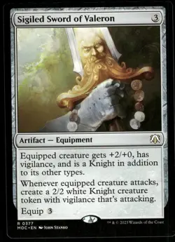 1x Sigiled Sword of Valeron - Commander: March of the Machine - NM - MTG - Image 1