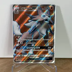 Lycanroc GX 136/147 - Full Art Burning Shadows Pokemon Sun Moon Ultra Rare - NM - Image 1