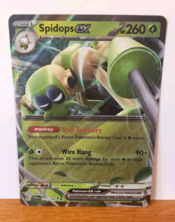 POKEMON SPIDOPS EX 019/198 DOUBLE RARE SCARLET & VIOLET BASE SET NEAR MINT - Image 1