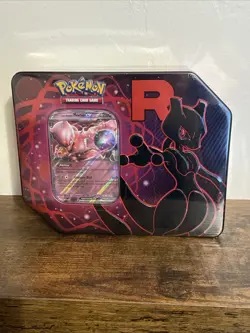 Pokemon TCG Team Rockets Mewtwo EX Tin - Factory Sealed - Image 1
