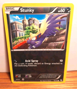POKEMON STUNKY 76/124 REVERSE HOLO DRAGONS EXALTED LP - Image 1
