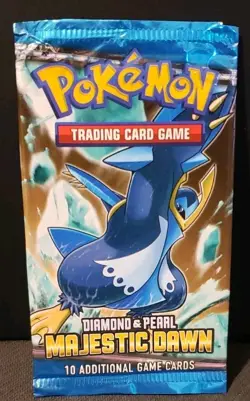 *EMPTY* POKEMON DIAMOND & PEARL MAJESTIC DAWN BOOSTER PACK EMPOLEON ARTWORK - Image 1