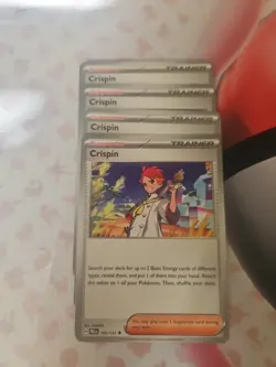 4x Crispin 105/131 x4 - Prismatic Evolutions - Pokemon TCG - Uncommon - Playset - Image 1