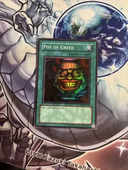 (22) Yugioh Pot Of Greed Super Rare DB1-EN134 LP/MP - Image 1