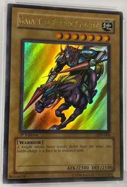 Yugioh LOB-006 Gaia The Fierce Knight 1st Ed. PSA 9 Mint - Image 2