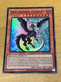 Yugioh Asian English CR09-AE090 Dragonmaid Cehrmba Super rare NM - Image 1