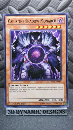 | Yugioh Caius the Shadow Monarch SR01-EN004 1st Common Structure Deck NM- 🔥 | - Image 1