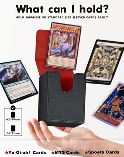 ZLCA Card Deck Box Fits Yugioh TCG, Card Storage Box with Dividers Holds 100+ Sl - Image 4