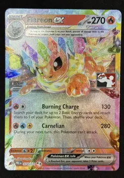 Pokemon Prize Pack Series 7 Flareon ex Stamped Card - Image 1
