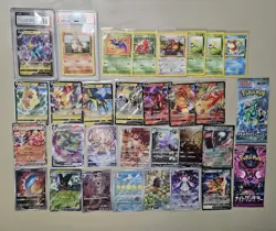 Big Lot Pokemon Cards Graded Slab Packs Singles Holo Rare Full Art Japan English - Image 1