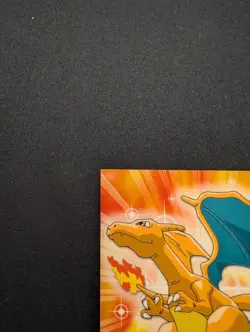 POKEMON Topps Cards CHARIZARD #6 Non Holo Blue Logo Near Mint TV Animation 1999! - Image 4