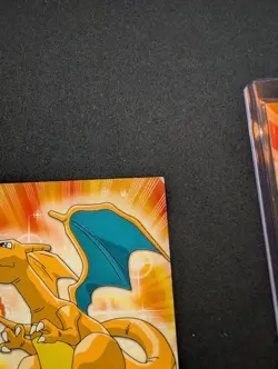 POKEMON Topps Cards CHARIZARD #6 Non Holo Blue Logo Near Mint TV Animation 1999! - Image 5